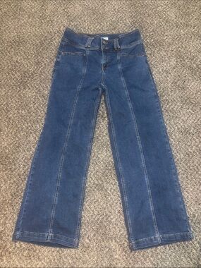 Women's Hi-Rise Wide Leg Jeans - Blue Denim
